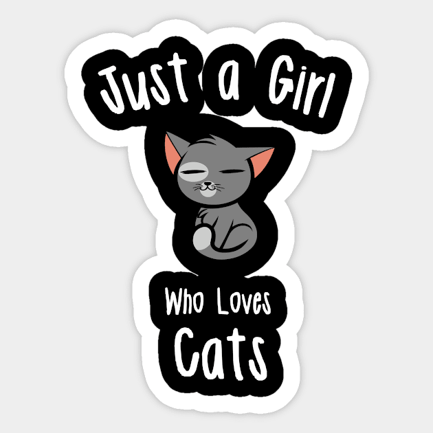 Cat design for Girls Sticker by KuTees